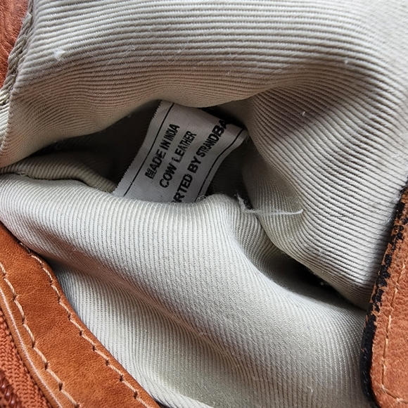 Colorado Toffee Brown Leather Braided Large Multi Compartment Shoulder Bag Tote - Picture 8 of 16